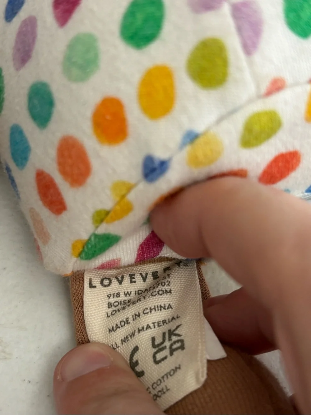 LOVEVERY Love Every Organic Cotton Baby Doll Plush Black Hair Tan Skin Tone 8”